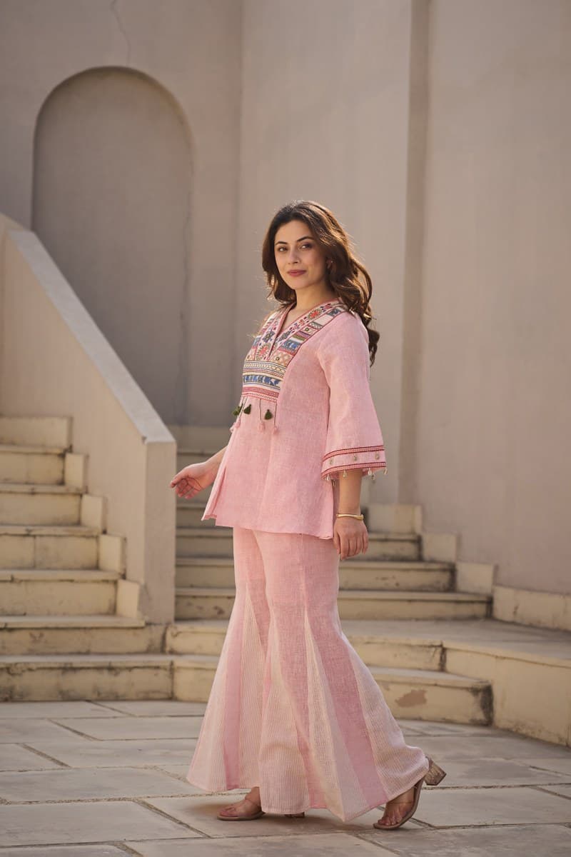 Premium Cotton Embroidered Cord Set view 2